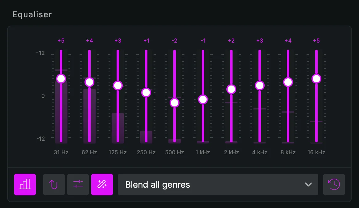 Aurena 10-band equaliser with Auto mode