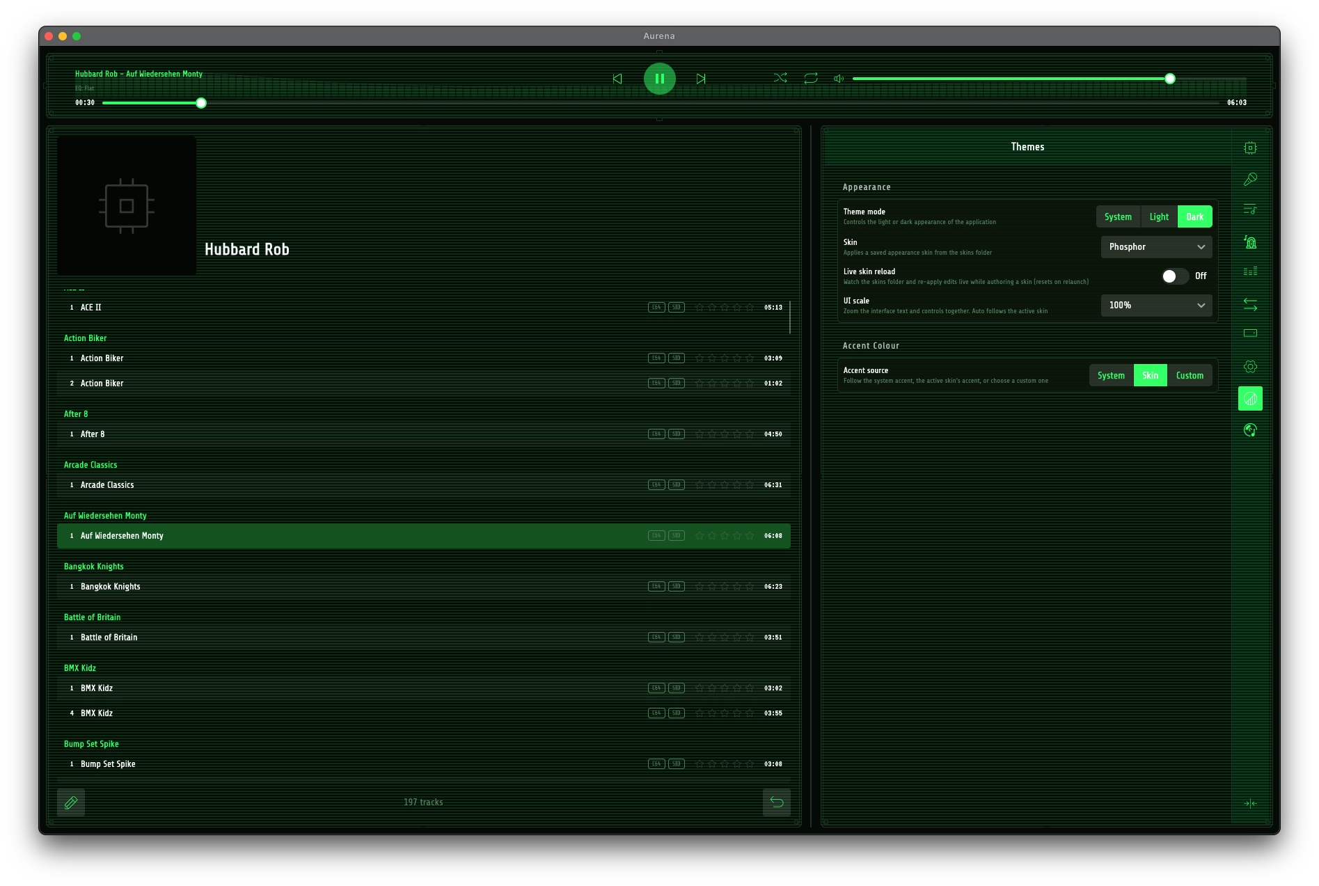 Retro formats browser, SID now playing